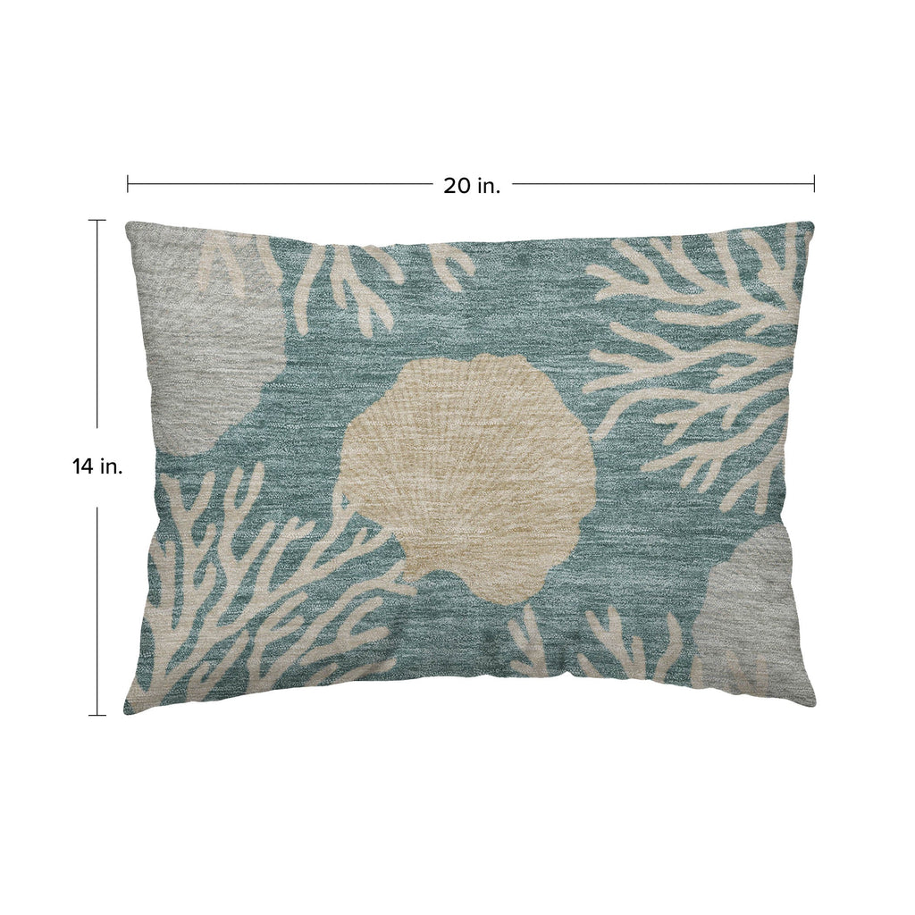 Bluewater BW4 Teal Chenille Decorative Pillow