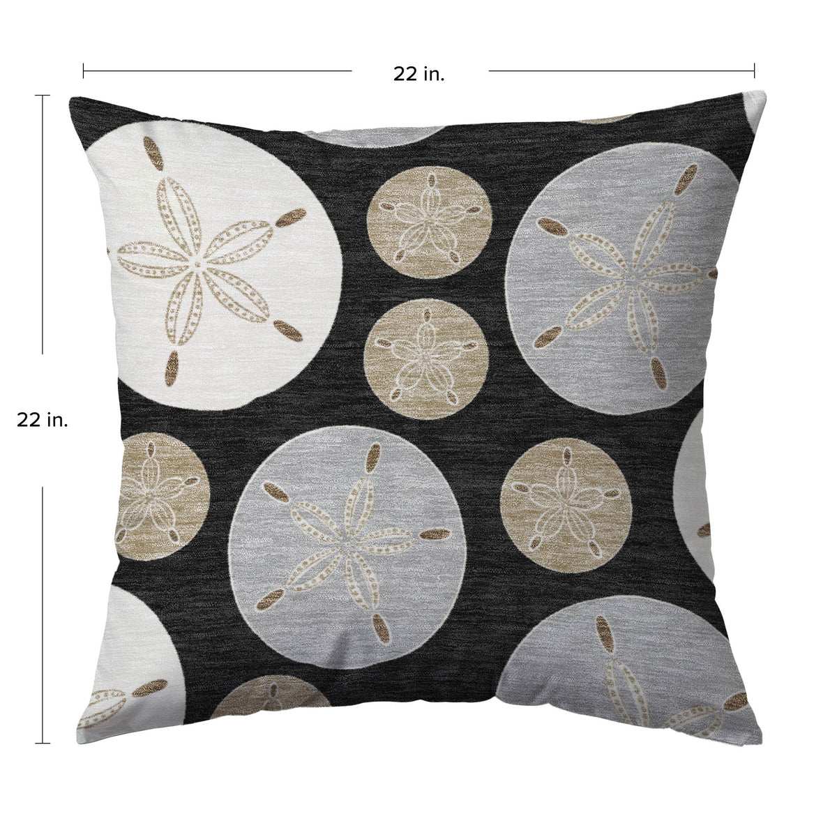 Bluewater BW5 Black Chenille Decorative Pillow