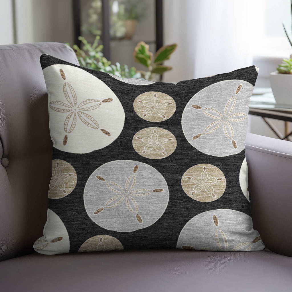 Bluewater BW5 Black Chenille Decorative Pillow