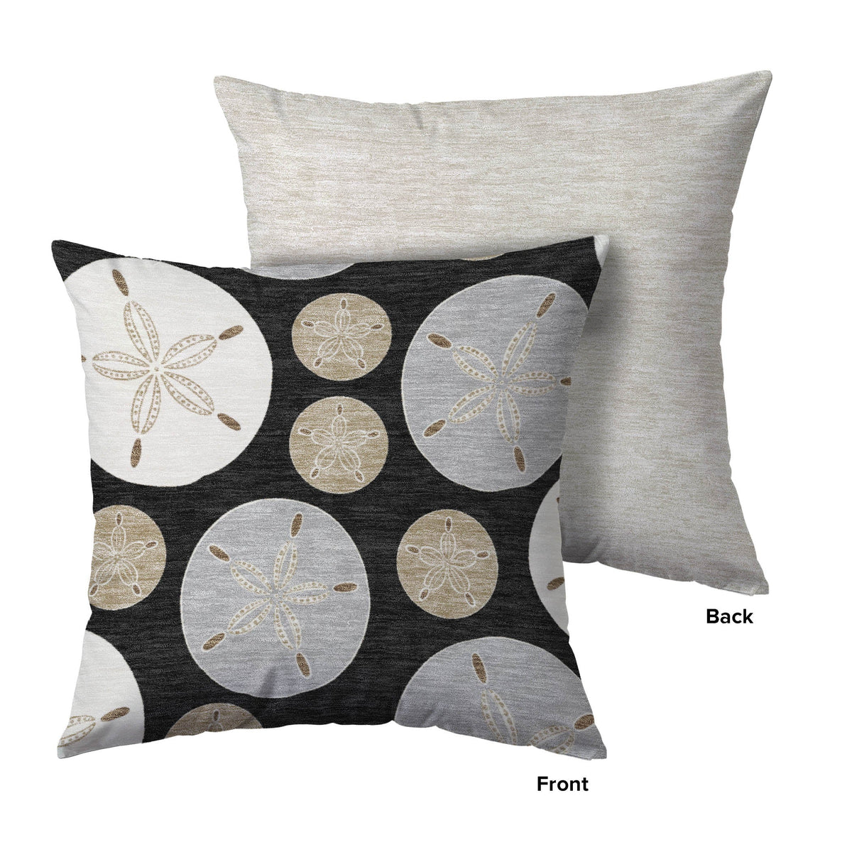 Bluewater BW5 Black Chenille Decorative Pillow