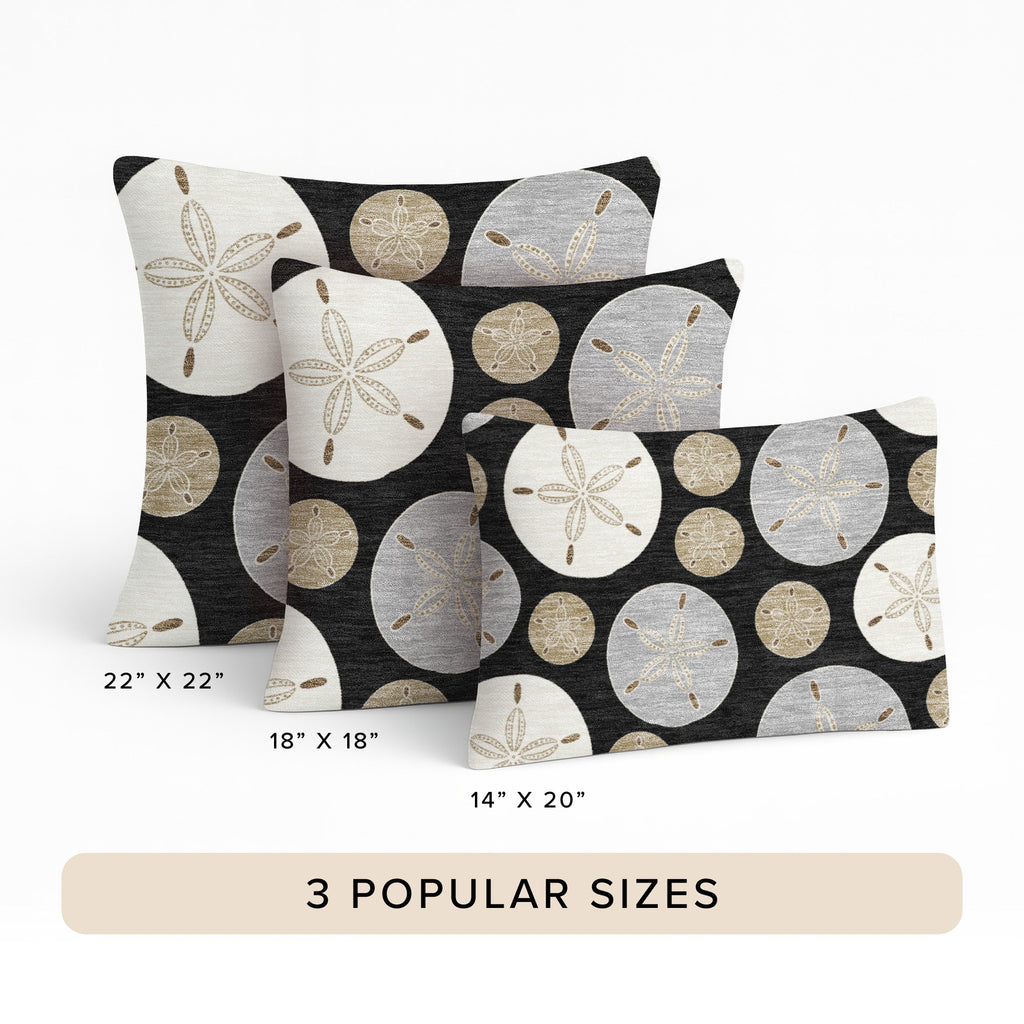 Bluewater BW5 Black Chenille Decorative Pillow