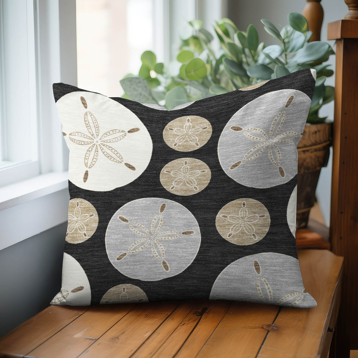 Bluewater BW5 Black Chenille Decorative Pillow