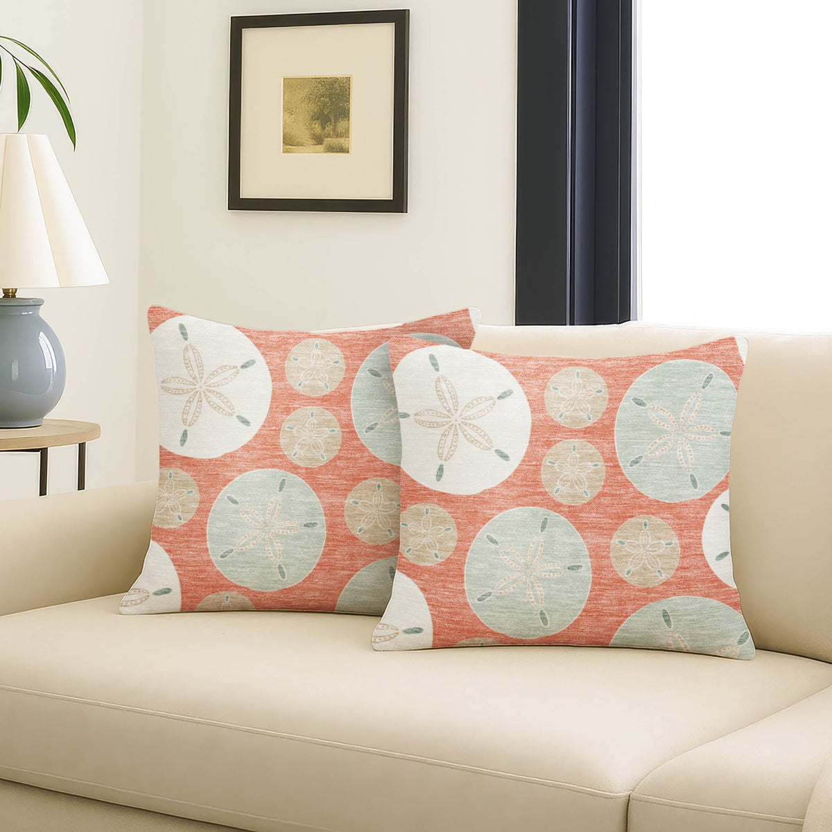 Bluewater BW5 Coral Chenille Decorative Pillow