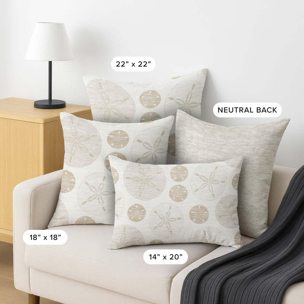 Bluewater BW5 Ivory Chenille Decorative Pillow