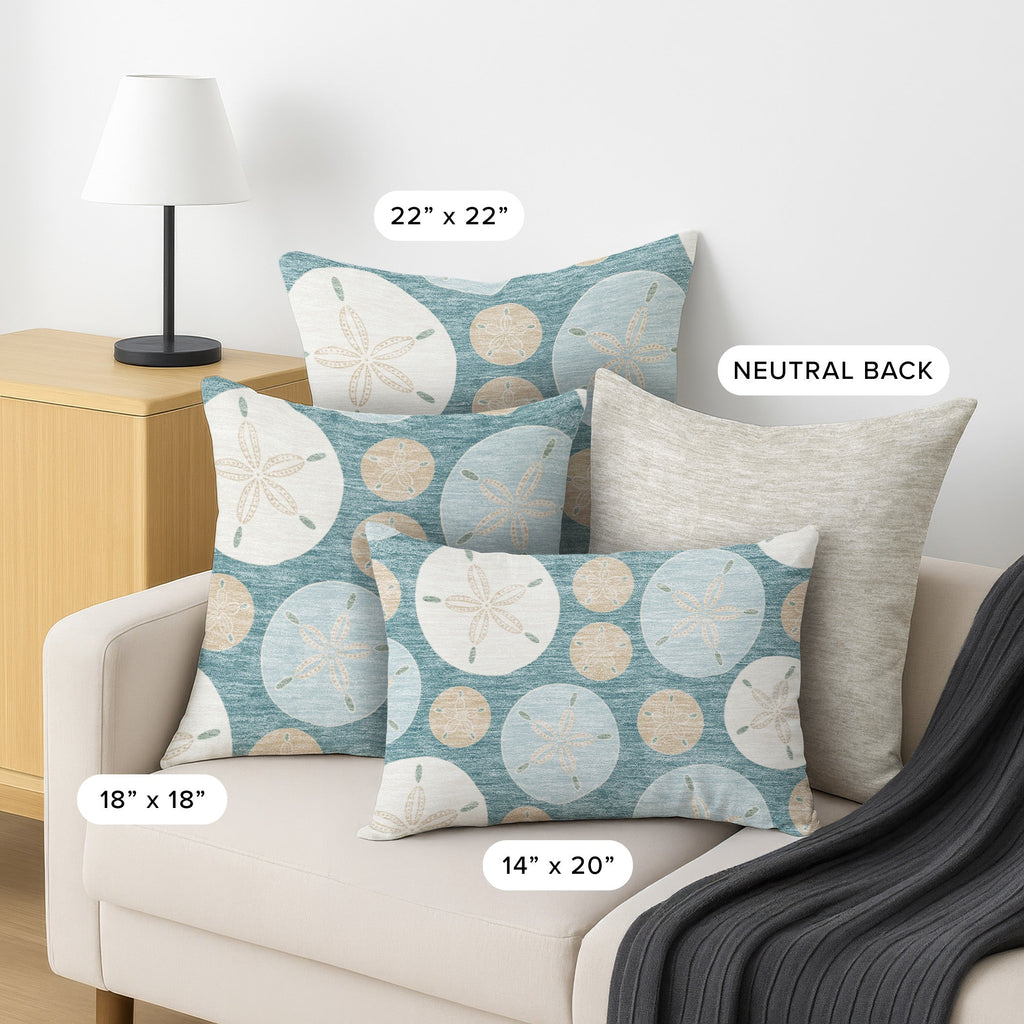 Bluewater BW5 Teal Chenille Decorative Pillow