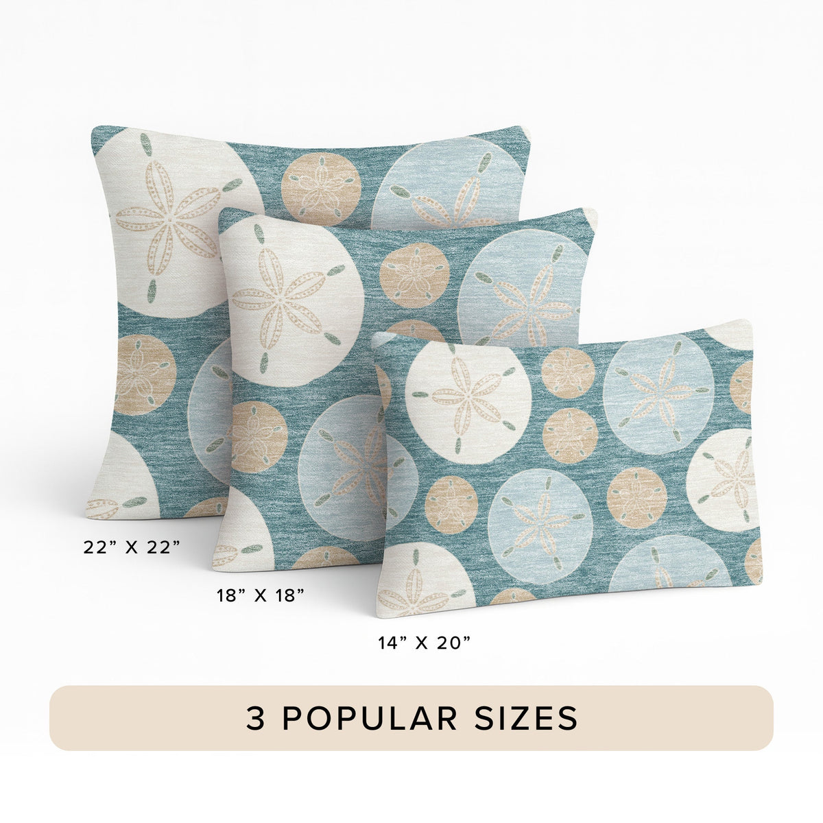 Bluewater BW5 Teal Chenille Decorative Pillow