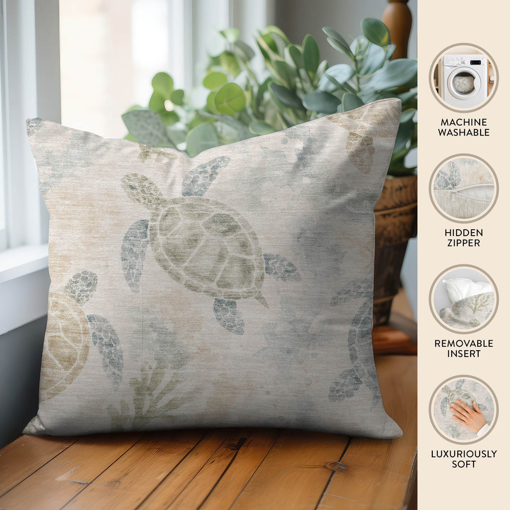 Bluewater BW7 Ivory Chenille Decorative Pillow