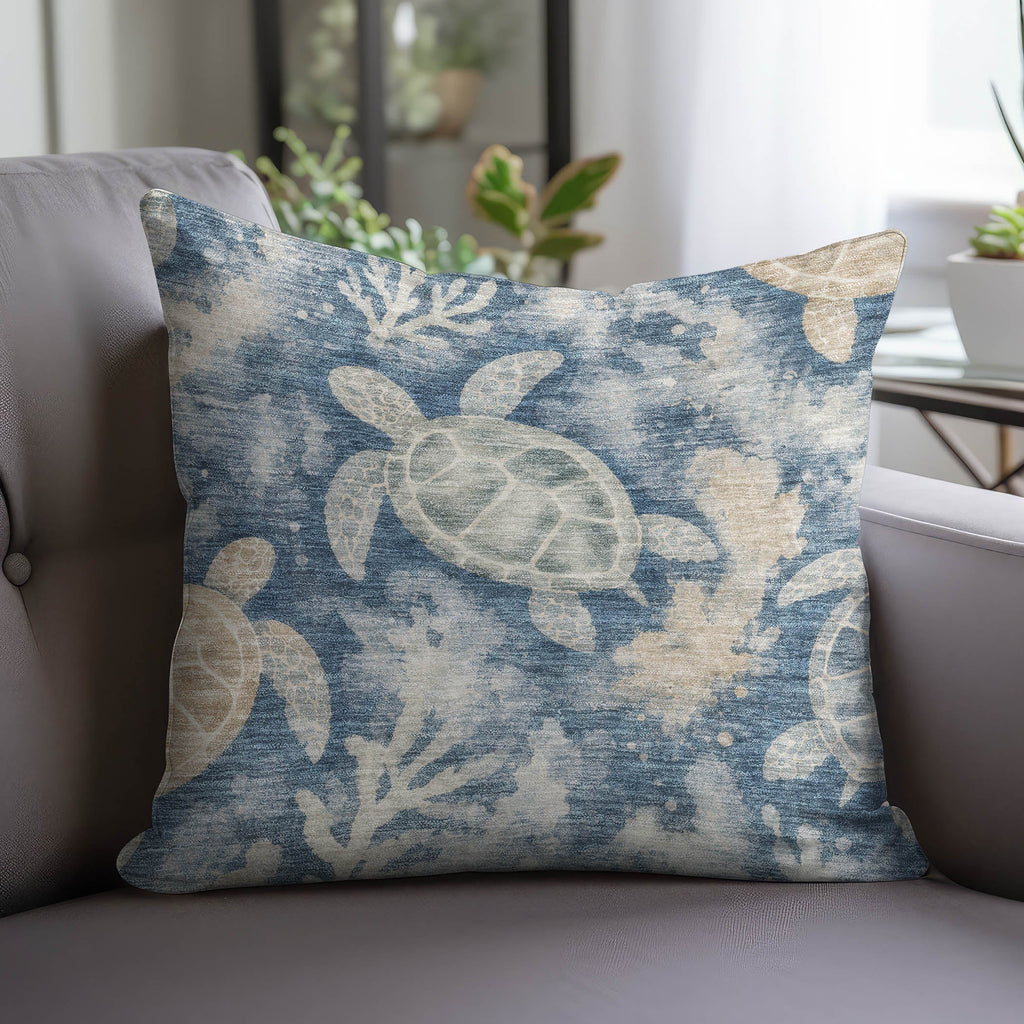 Bluewater BW7 Navy Chenille Decorative Pillow