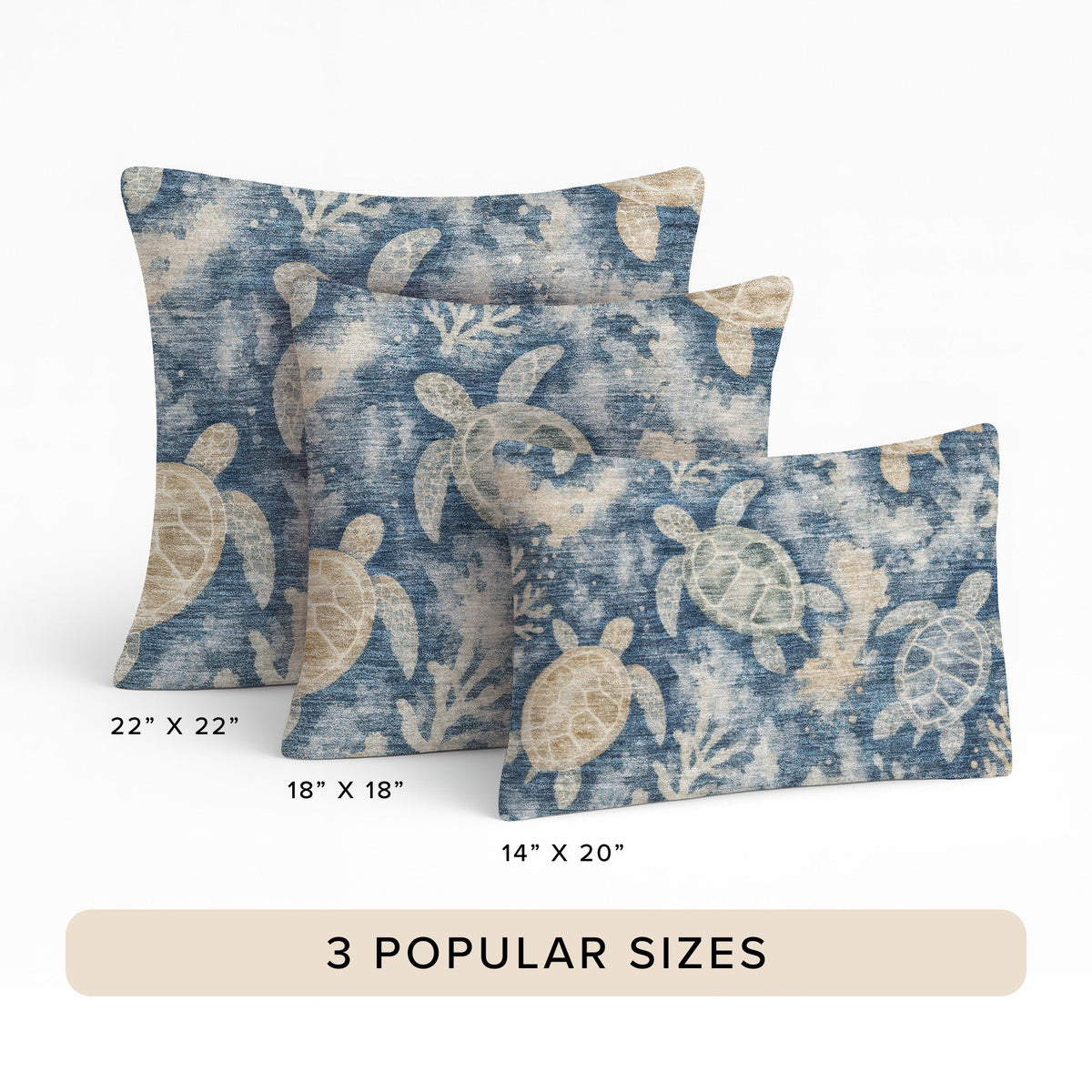 Bluewater BW7 Navy Chenille Decorative Pillow