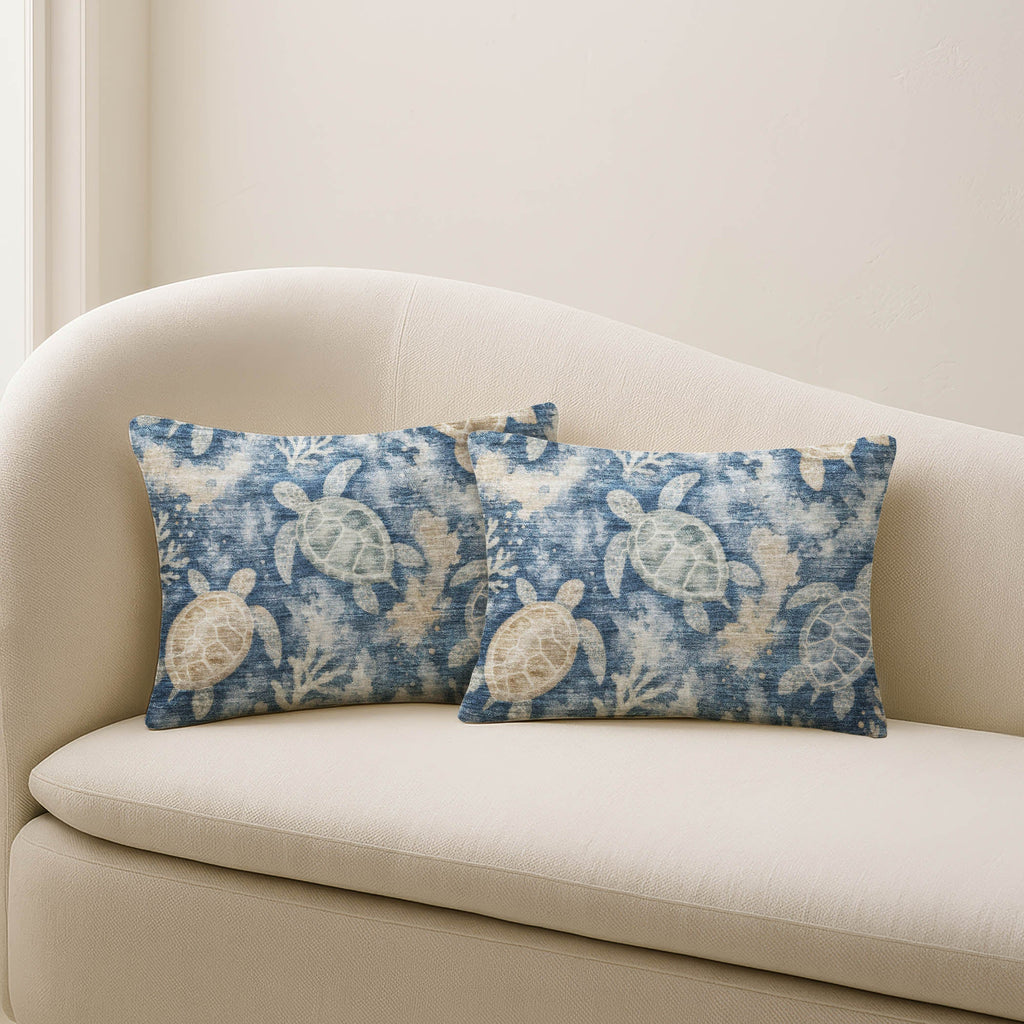 Bluewater BW7 Navy Chenille Decorative Pillow
