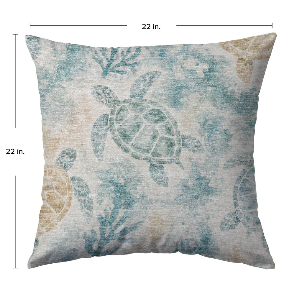 Bluewater BW7 Teal Chenille Decorative Pillow
