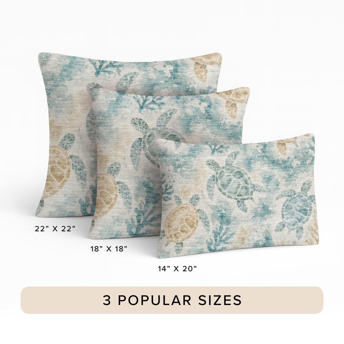 Bluewater BW7 Teal Chenille Decorative Pillow