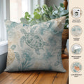 Bluewater BW7 Teal Chenille Decorative Pillow