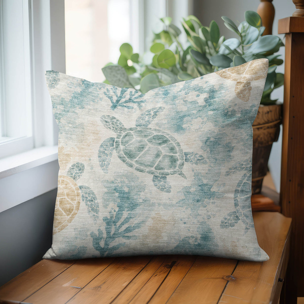 Bluewater BW7 Teal Chenille Decorative Pillow
