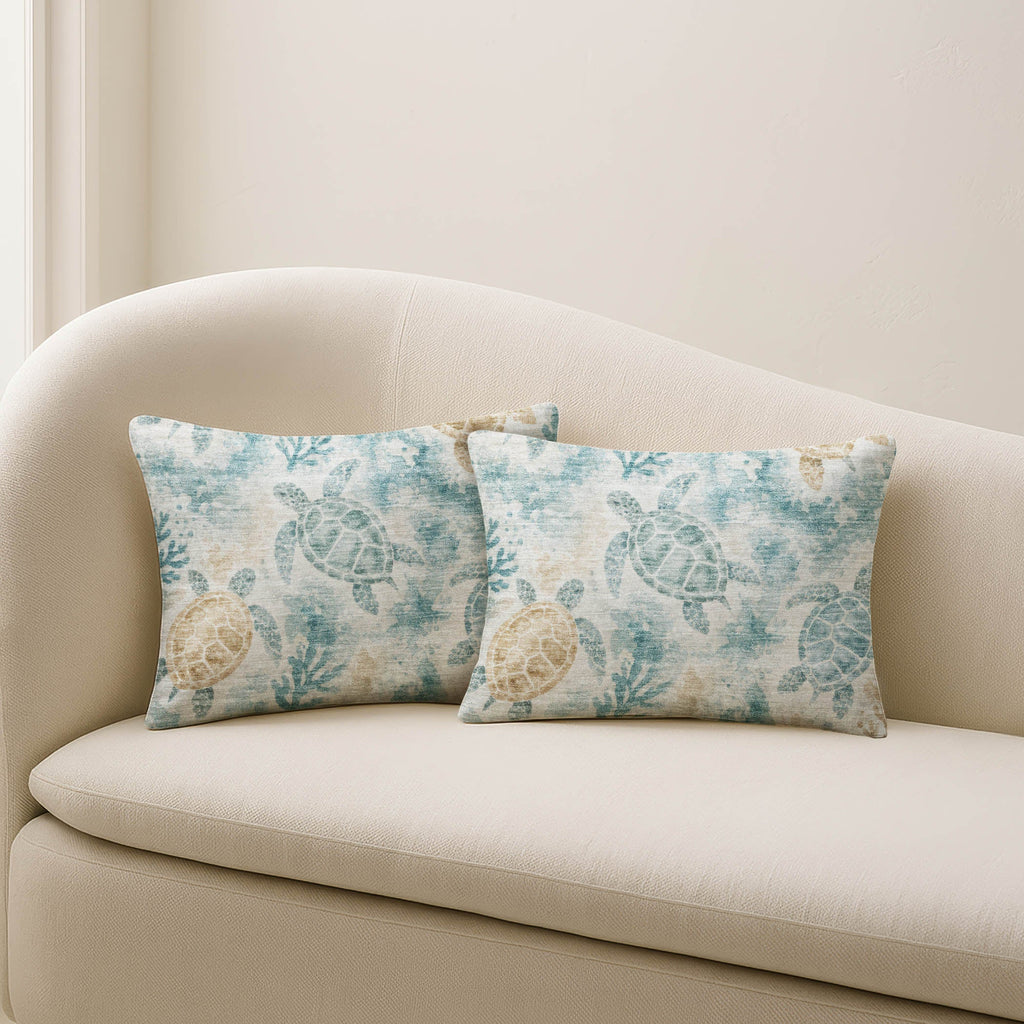 Bluewater BW7 Teal Chenille Decorative Pillow