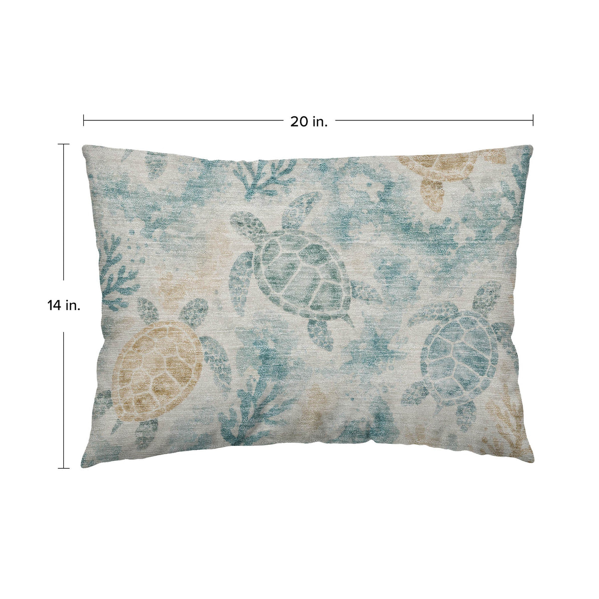 Bluewater BW7 Teal Chenille Decorative Pillow