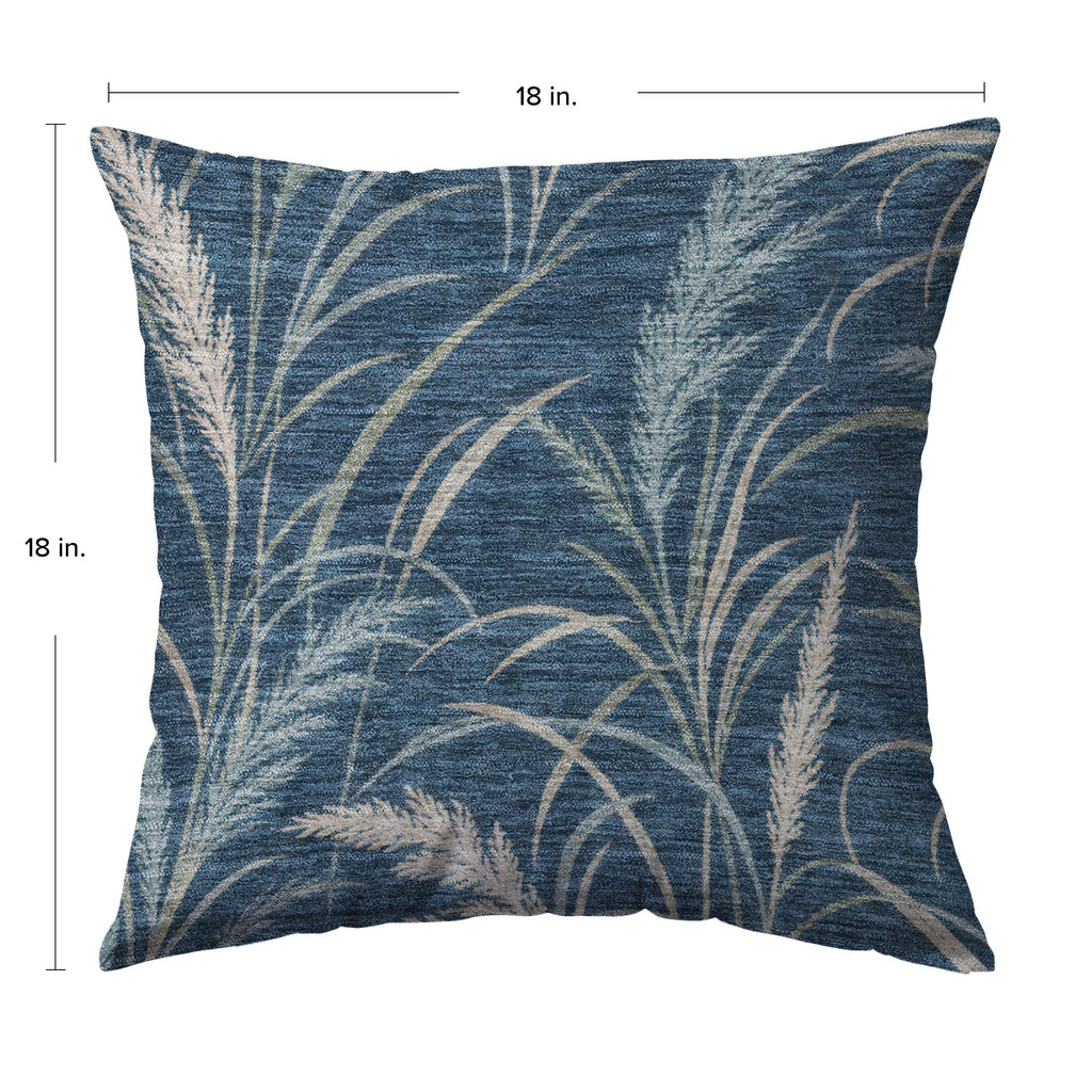 Bluewater BW8 Blue Chenille Decorative Pillow