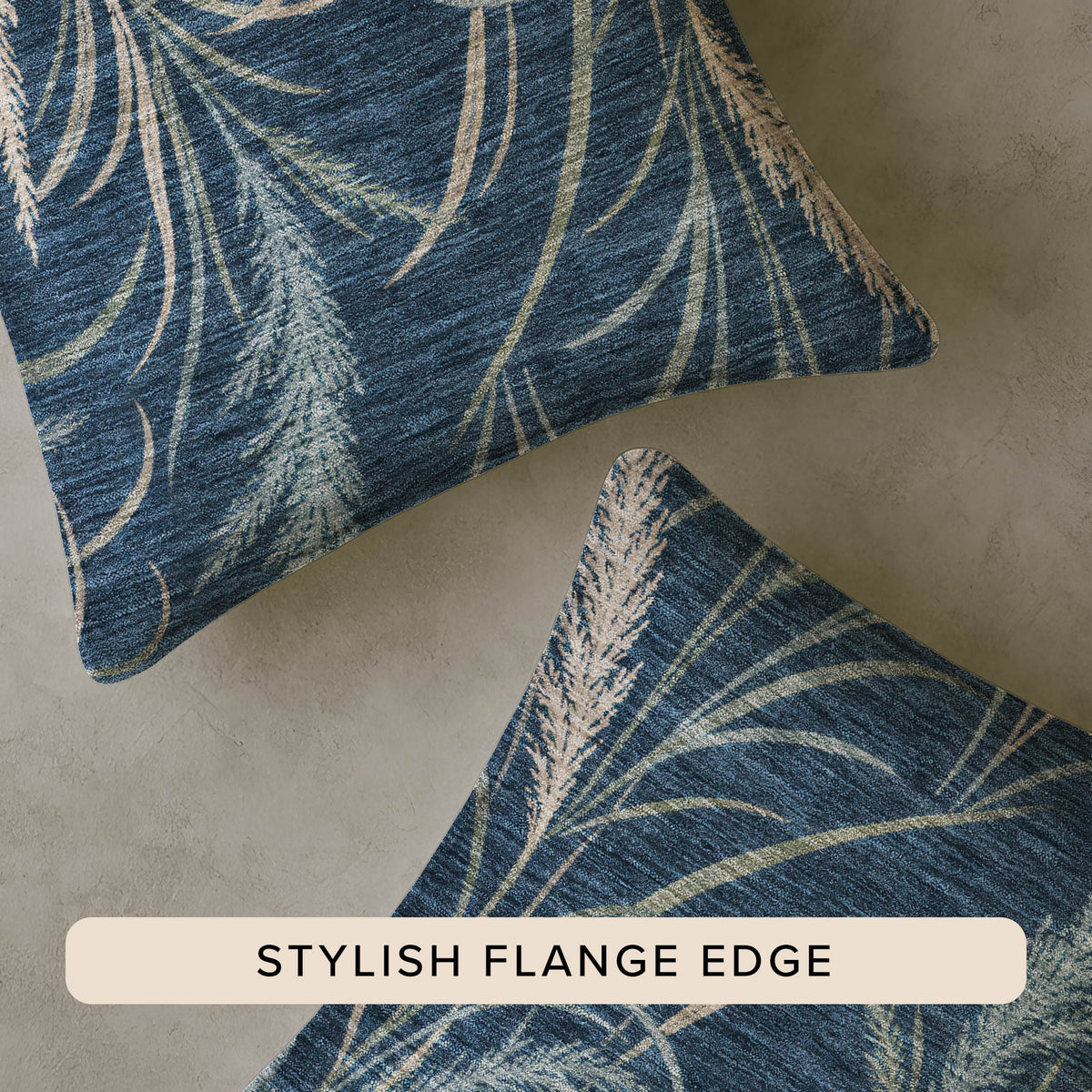 Bluewater BW8 Blue Chenille Decorative Pillow