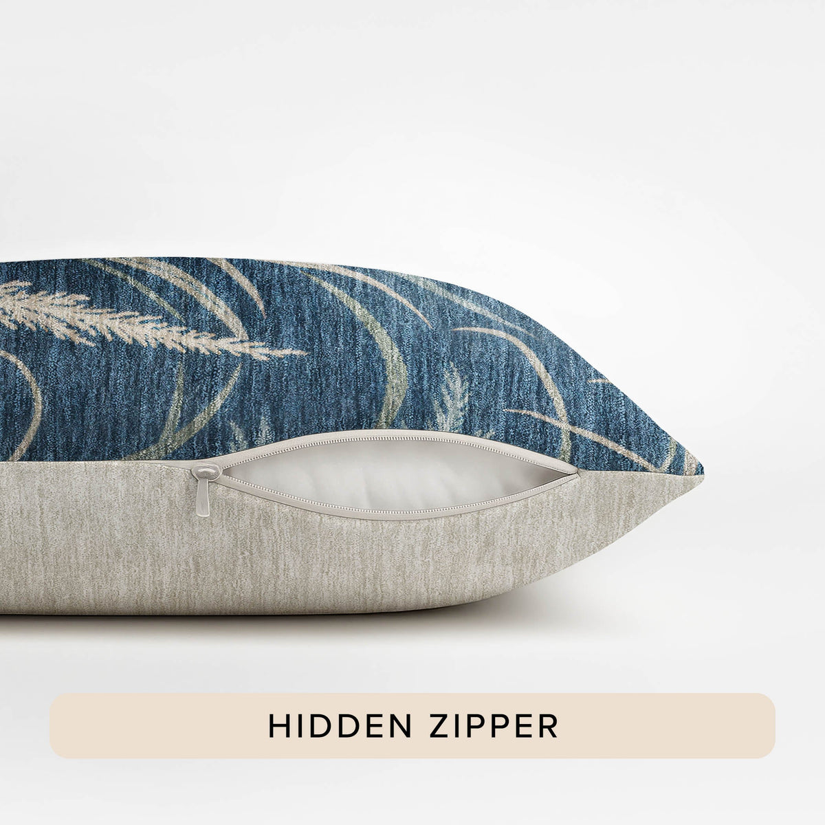 Bluewater BW8 Blue Chenille Decorative Pillow