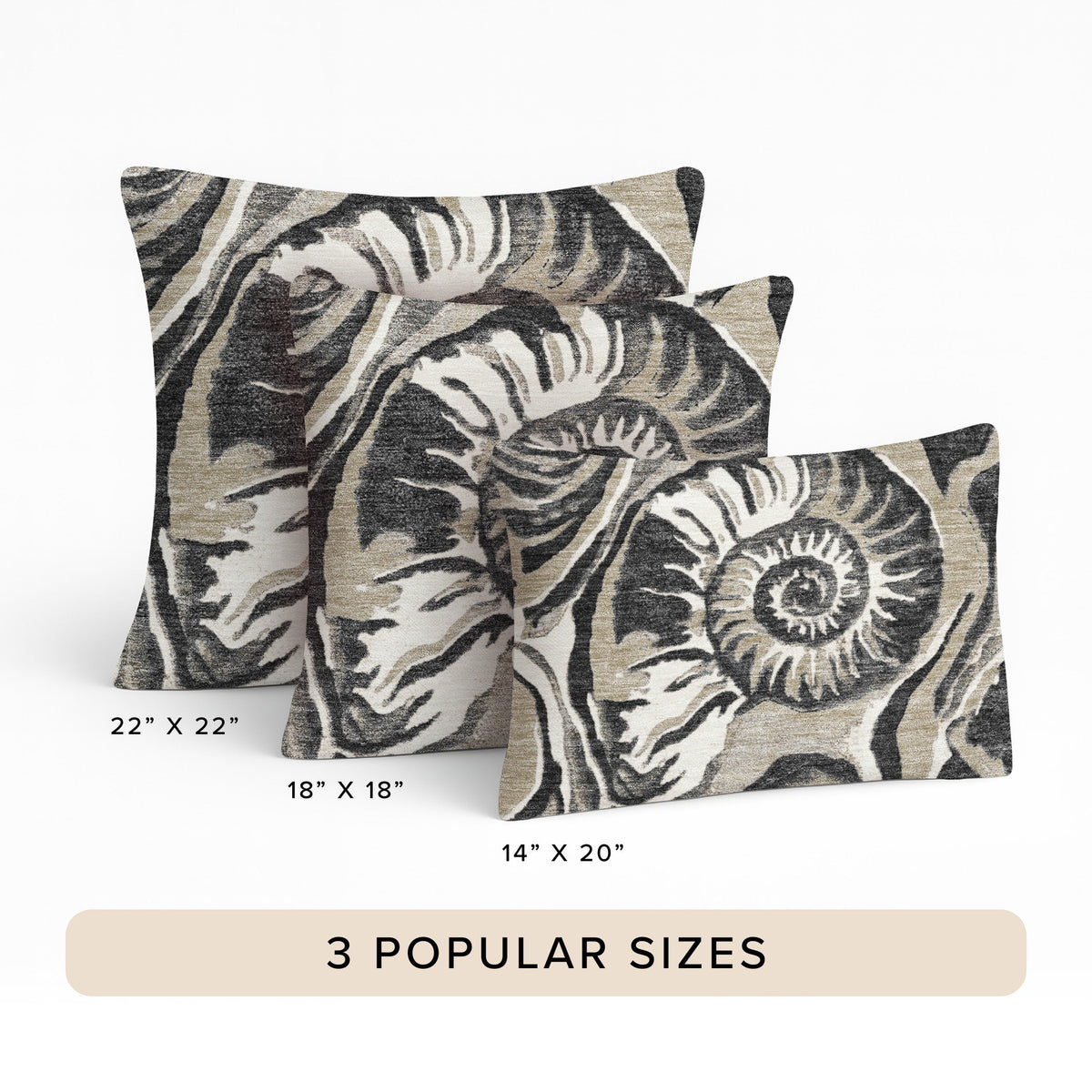 Bluewater BW9 Black Chenille Decorative Pillow