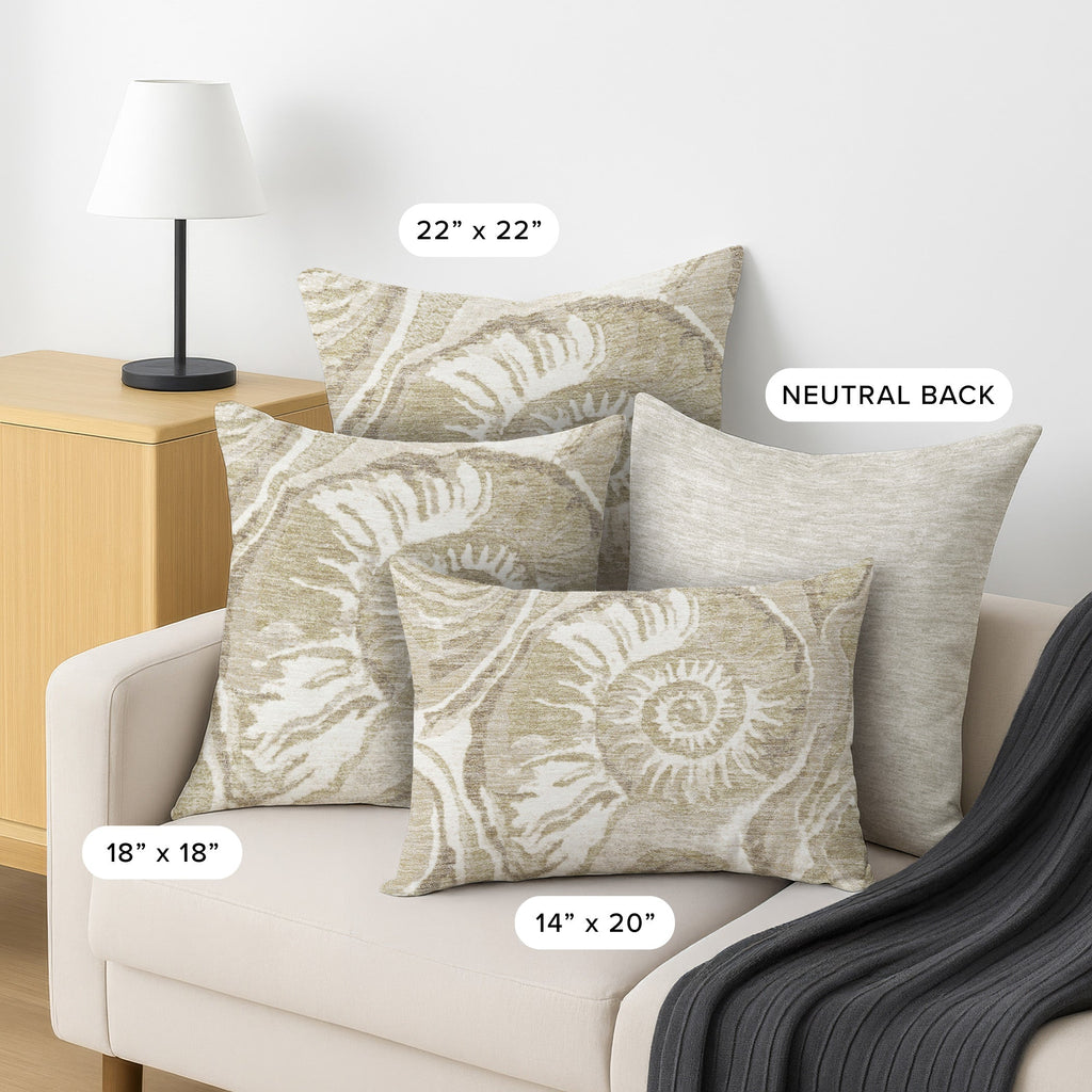 Bluewater BW9 Ivory Chenille Decorative Pillow