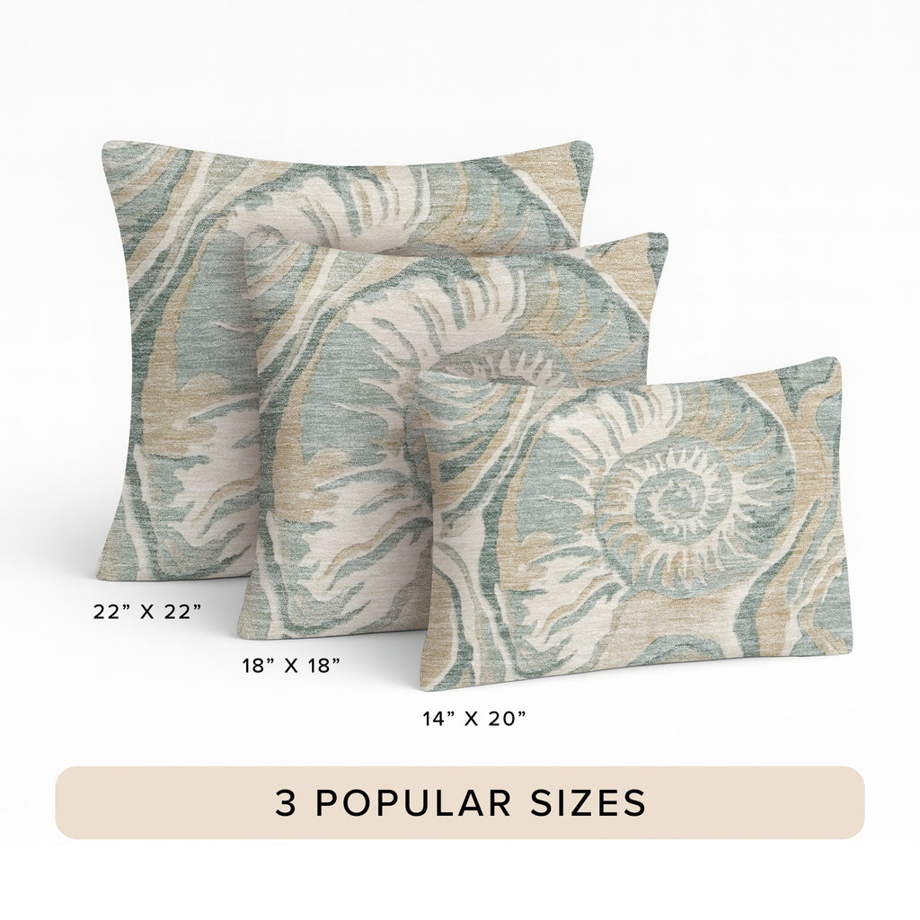 Bluewater BW9 Seafoam Chenille Decorative Pillow